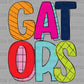 Colorful Gators Mascot Ready to Press Transfer DTF Transfer Sublimation Transfer