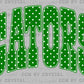 Gators Green Dots Ready to Press DTF Transfers Sublimation Transfers