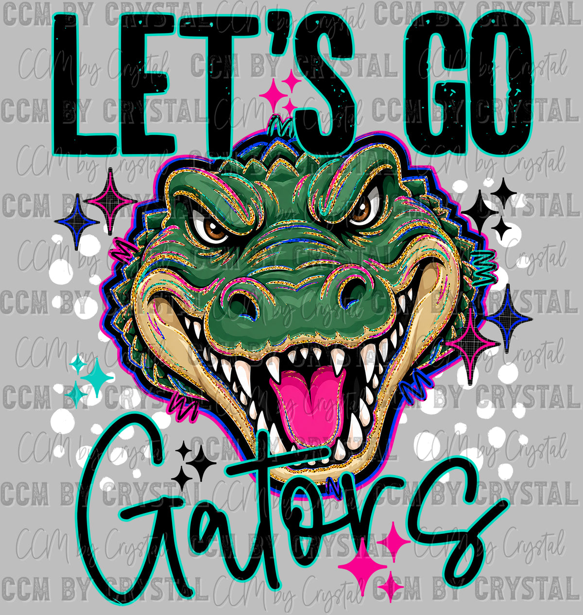 Let's Go Gators Ready to Press DTF Transfers