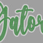 gATORS 2-Color Approximately 11" wide Spangle Transfer