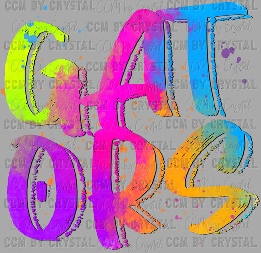 Gators Colorful Mascot Ready to Press Transfer DTF Transfer Sublimation Transfer