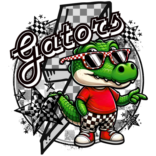Gators Red Mascot Ready to Press Transfer DTF Transfer Sublimation Transfer