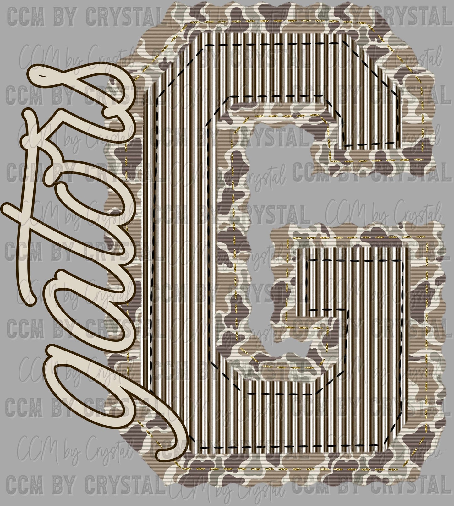G Gators Camo Mascot Ready to Press Transfer DTF Transfer Sublimation Transfer