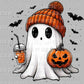 Cute Ghost Halloween Back Ready to Press Transfer DTF Transfer Sublimation Transfer