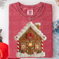 Gingerbread House Christmas Faux Fake Yarn Ready to Press Transfer DTF Transfer Sublimation Transfer