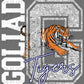 G Goliad Tigers Faux Glitter Ready to Press Instant Peel DTF Transfers