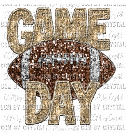 Game Day Gold Football Ready To Press Transfer