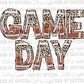GAME DAY Leopard Print Football Ready to Press Transfer