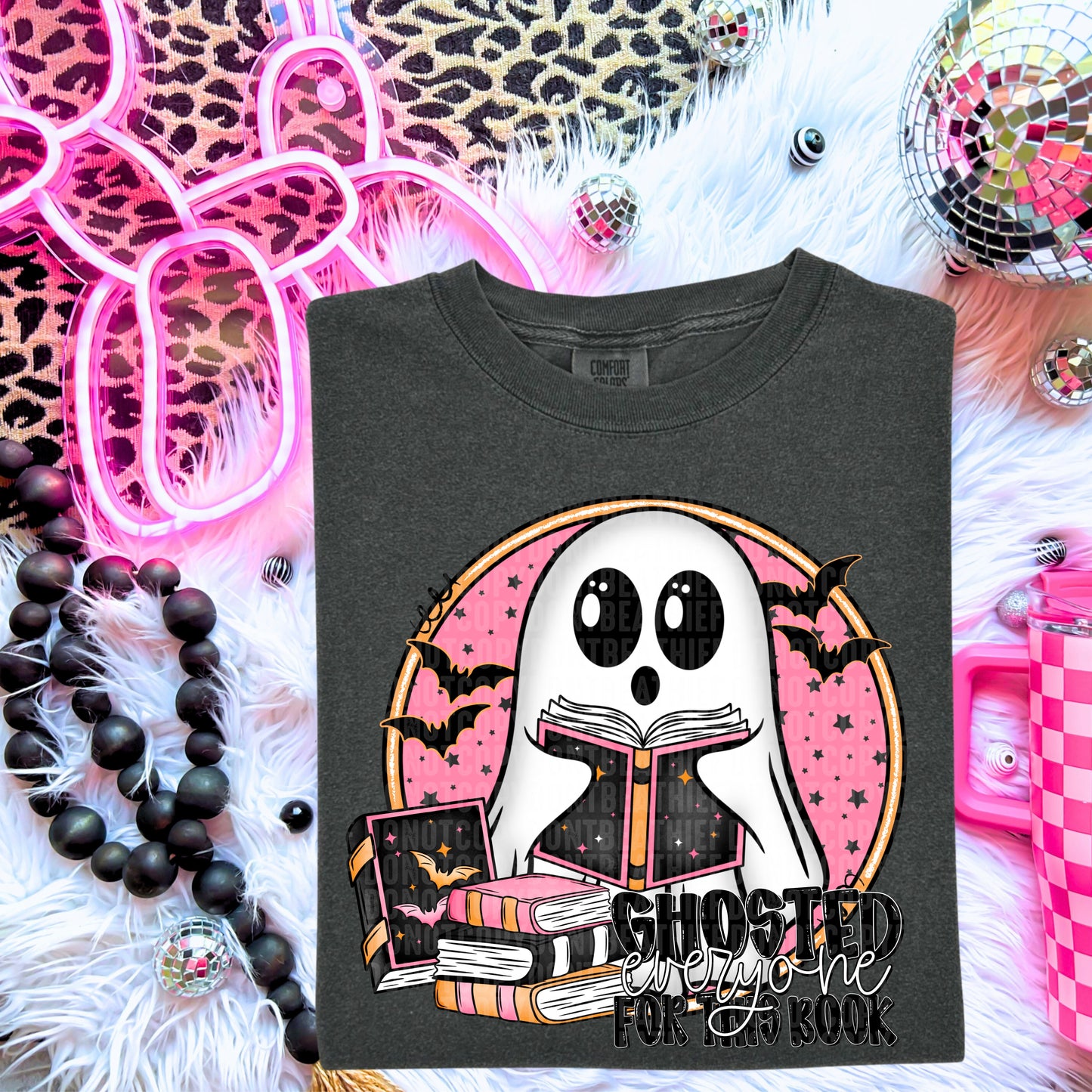 Ghosted Everyone for This Book Halloween Reading Ready to Press Transfer DTF Transfer Sublimation Transfer