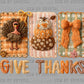 Give Thanks Fall Thanksgiving Turkey Faux Yarn Ready to Press Transfer DTF Transfer Sublimation Transfer