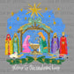 Glory to the Newborn King Manger Christianity Bow Faux Glitter Ready to Press Transfer DTF Transfer Sublimation Transfer