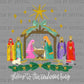 Glory to the Newborn King Manger Christianity Bow Ready to Press Transfer DTF Transfer Sublimation Transfer