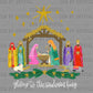 Glory to the Newborn King Manger Christianity Ready to Press Transfer DTF Transfer Sublimation Transfer