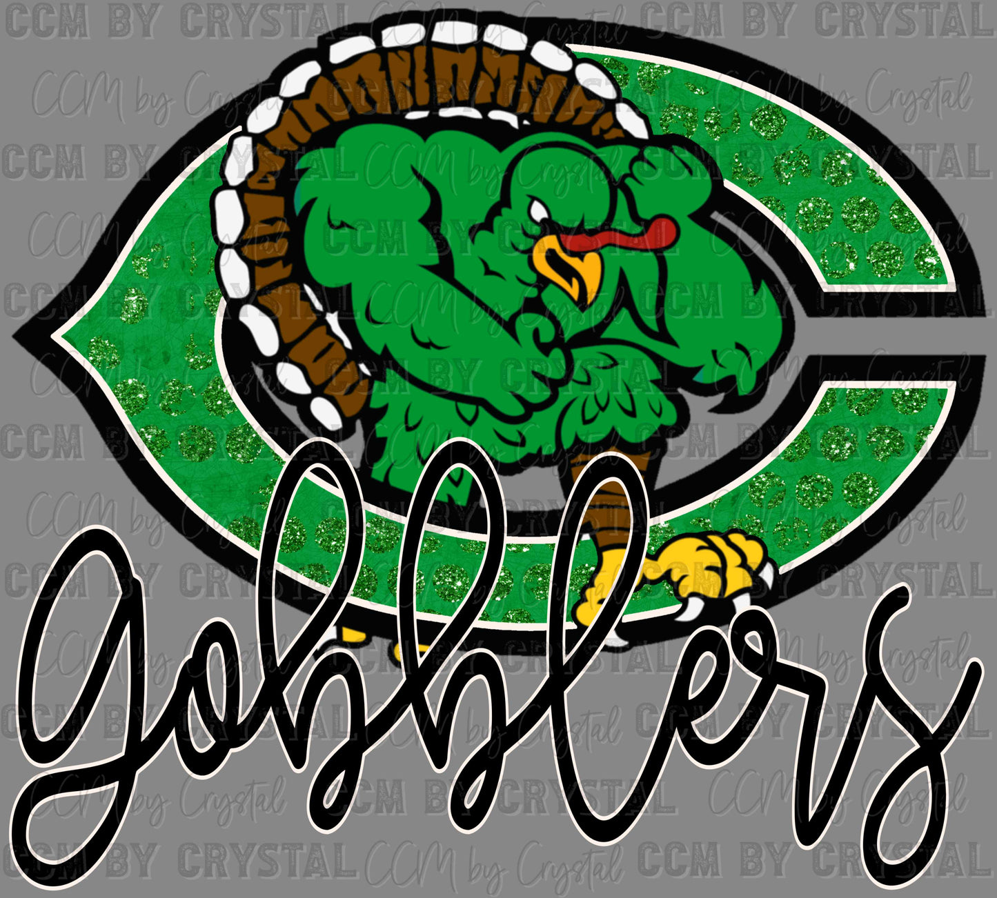 Cuero Gobblers Faux Glitter T-Shirt