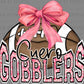 Cuero Gobblers Football Pink Bow Sports Mascot Ready to Press Transfer DTF Transfer Sublimation Transfer
