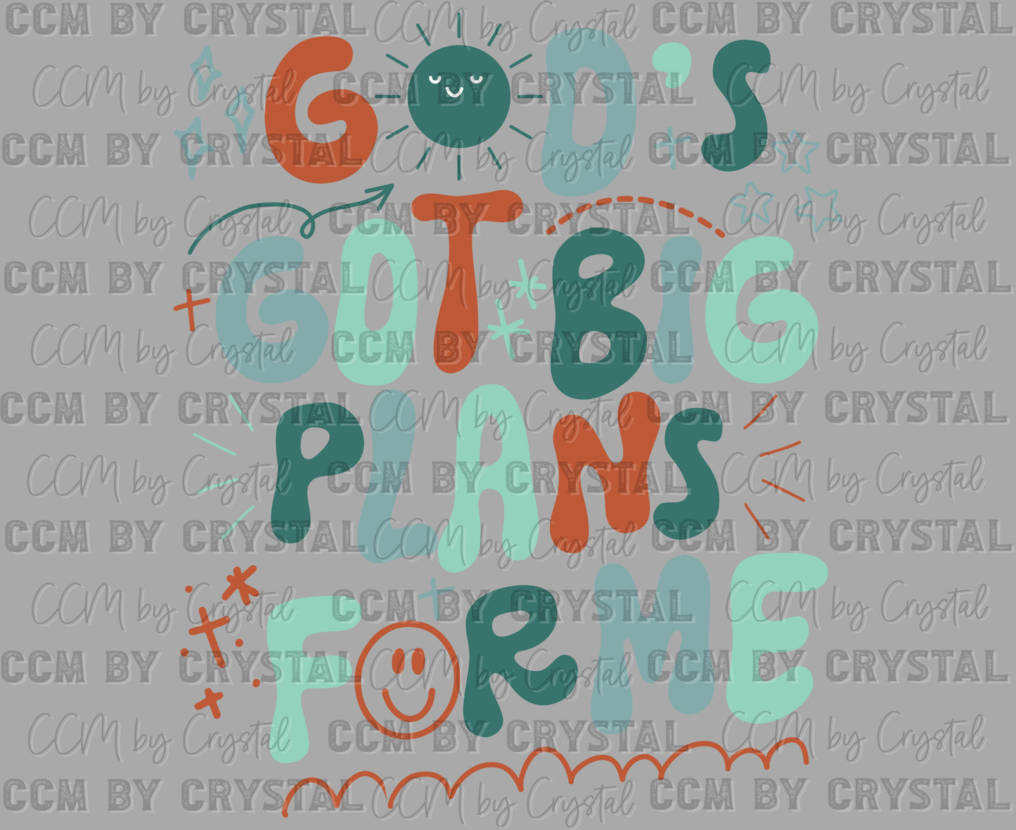 God's Got Big Plans for Me Crosses Christianity Sun Ready to Press Transfer DTF Transfer Sublimation Transfer
