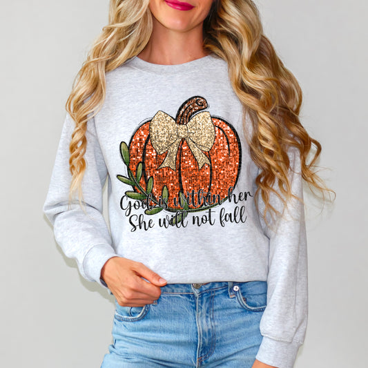 God is Within Her Fall Pumpkin Ready to Press DTF Transfer Sublimation Transfer