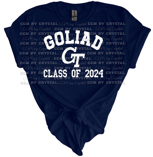 Goliad Class of 2024 White Print Gildan Softstyle T-Shirt