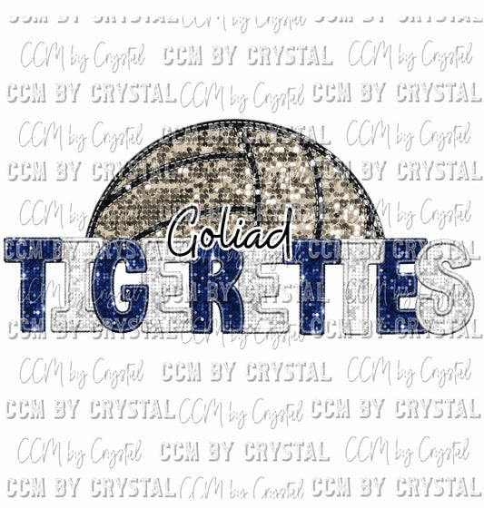 Tigerettes Blue Silver Ready To Press Transfer