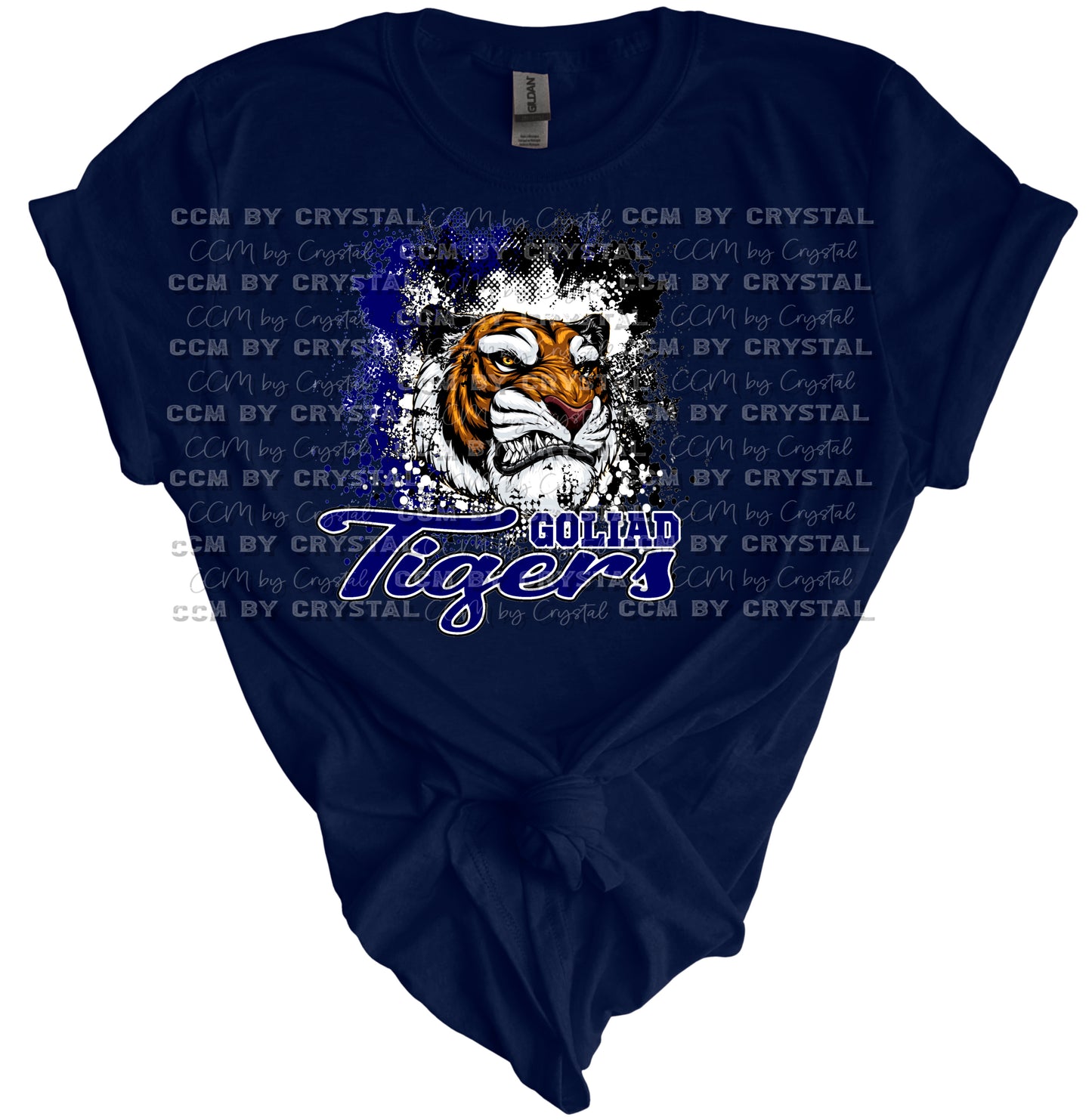 Goliad Tigers Blue Gildan Softstyle T-Shirt