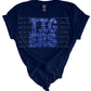 Goliad Tigers Blue Stacked Gildan Softstyle T-Shirt