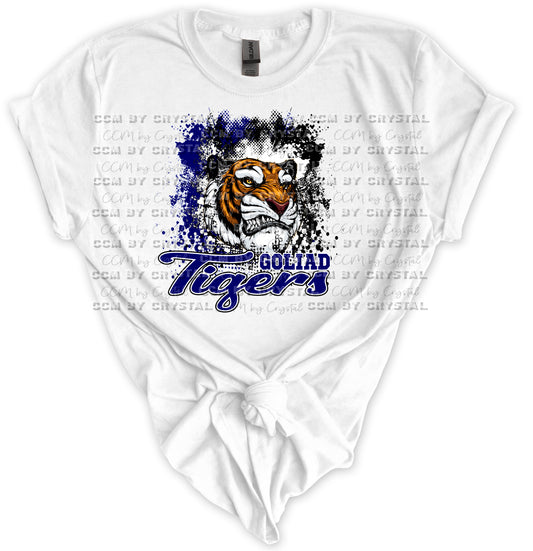 Goliad Tigers Blue Gildan Softstyle T-Shirt
