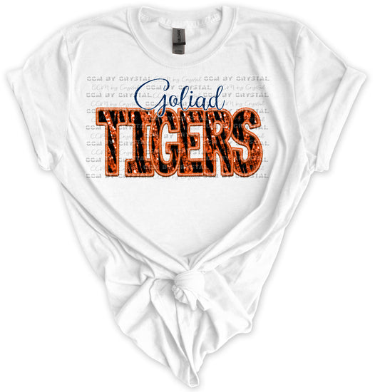 Goliad Tigers Tiger Stripe Gildan Softstyle T-Shirt