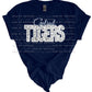 Goliad Tigers White Glitter Print Gildan Softstyle T-Shirt