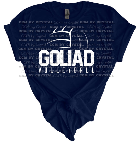 Goliad Vollyball White Print Gildan Softstyle T-Shirt