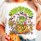 Spooky Green Guy Christmas Halloween Ready to Press Transfer DTF Transfer Sublimation Transfer