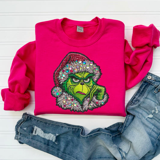 Christmas Faux Rhinestone Effect Ready to Press Transfer DTF Transfer Sublimation Transfer