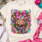 Highland Cow Christmas Ready to Press DTF Transfers Sublimation Transfers
