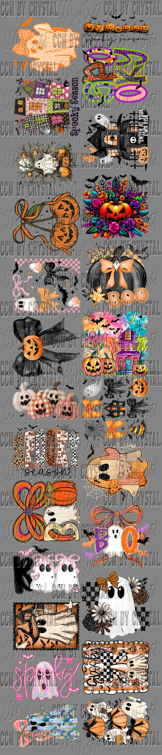 Pre Made Halloween GANG Sheet 120" DTF Gang Sheet