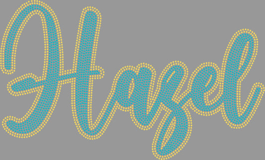 Hazel 2-Color Approximately 11" wide Spangle Transfer