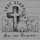 He is Risen Bunny Faith Christian Jesus Ready to Press Transfer DTF Transfer Sublimation Transfer