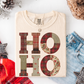 Ho Ho Christmas Patch Floral Ready to Press Transfer DTF Transfer Sublimation Transfer