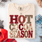 Hot Cocoa Season Christmas Patch Floral Ready to Press Transfer DTF Transfer Sublimation Transfer