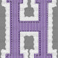 H Faux Embroidery Purple White Sports Mascot Ready to Press Transfer DTF Transfer Sublimation Transfer