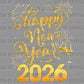 Happy New Years 2026 Champayne Fireworks Faux Glitter Ready to Press Transfer DTF Transfer Sublimation Transfer