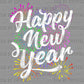 Happy New Year Fireworks Ready to Press Transfer DTF Transfer Sublimation Transfer