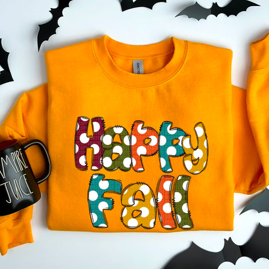 Happy Fall Ready to Press Transfer DTF Transfer Sublimation Transfer