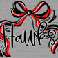 Hawks Red Bow Ribbon Sports Mascot Ready to Press Transfer DTF Transfer Sublimation Transfer