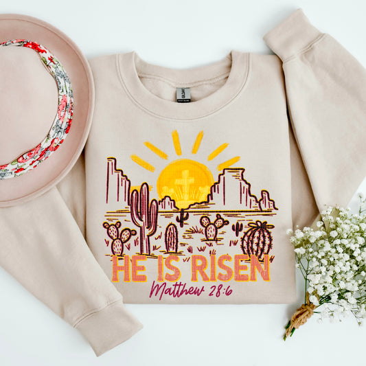 He is Risen Matthew 28:6 Ready to Press Transfer DTF Transfer Sublimation Transfer