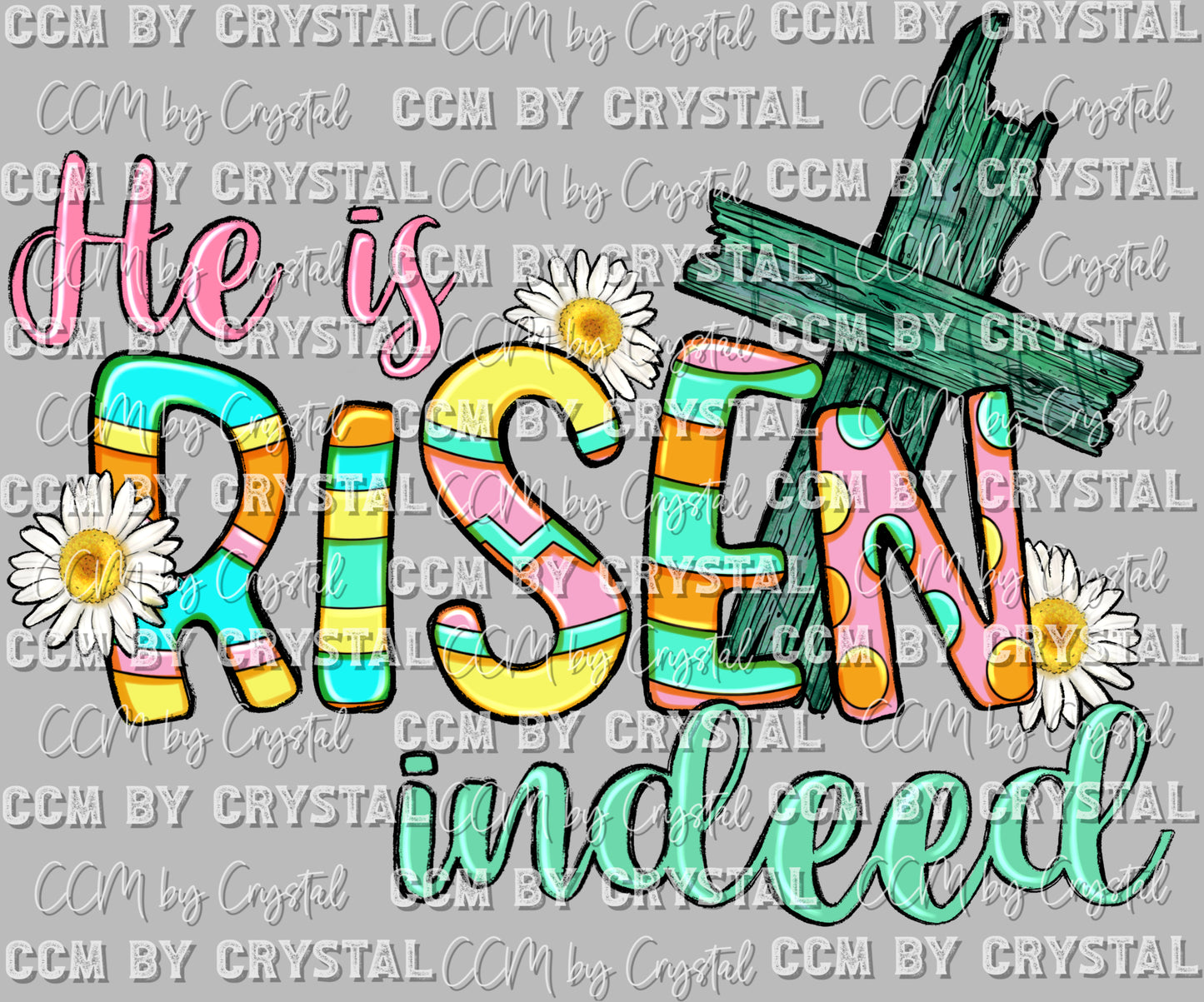 He is Risen Indeed Easter Ready to Press Transfer DTF Sublimation