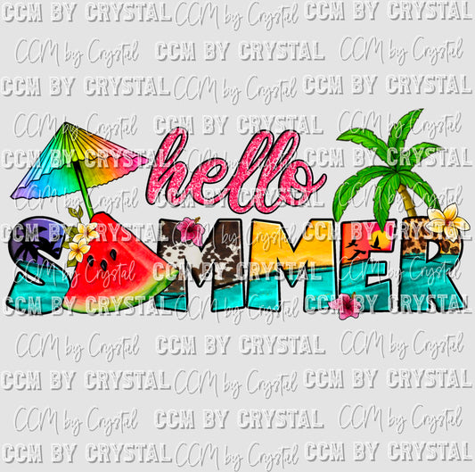 Hello Summer Ready to Press Transfer