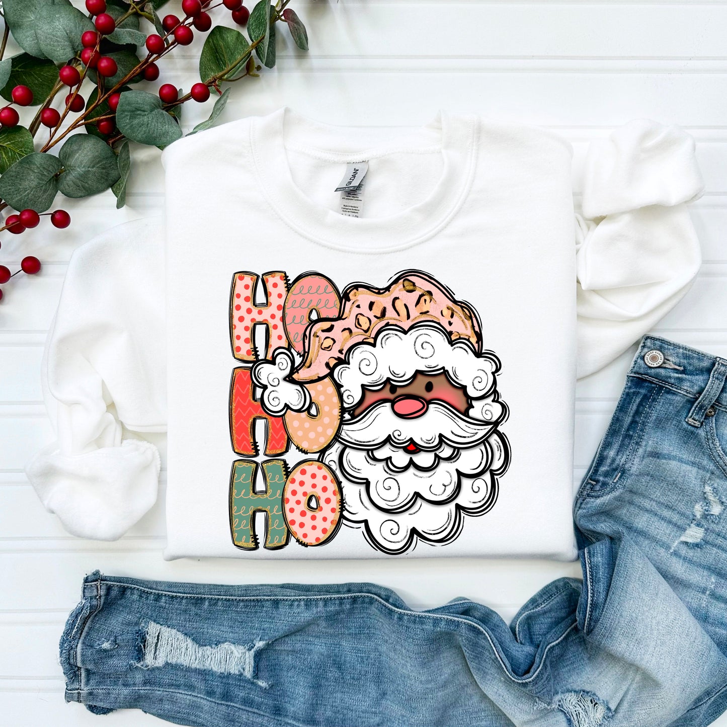 Ho Ho Ho Santa Christmas Ready to Press Transfer DTF Transfer