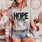 Hope Checkered Bow Ready to Press Transfer DTF Transfer Sublimation Transfer