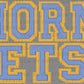 Hornets Faux Embroidery Blue Yellow Sports Mascot Ready to Press Transfer DTF Transfer Sublimation Transfer