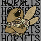 Hornets Camo Stacked Sports Mascot Ready to Press Transfer DTF Transfer Sublimation Transfer