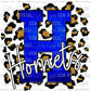 Hornets H Blue Gold Leopard Ready To Press Transfer